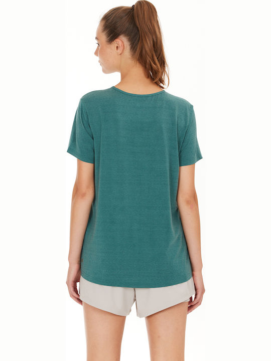Athlecia T-shirt Lizzy W Slub S S Tee 3160 Mallard Green