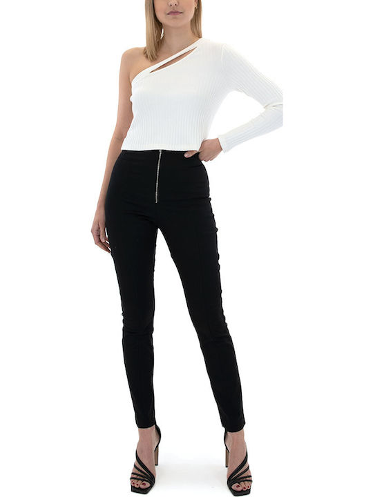 Black N Black Top Women Black & Black Εκρου W22b2160-off-white