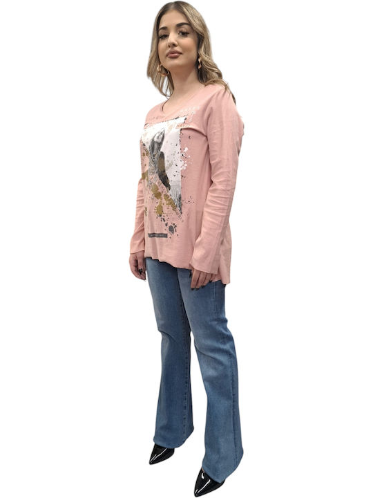 Βαμβακερη Μπλουζα Casual Top Miss Ροζ