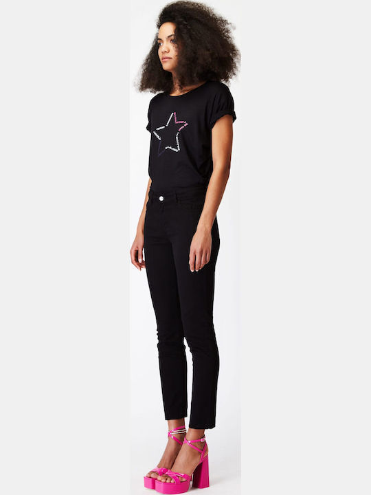 Cotton Five-Pocket Women's Trousers Black Sarah Lawrence Black