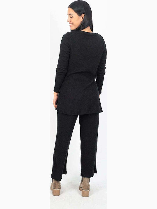 Set Pantaloni Dama-Bluză Neagră