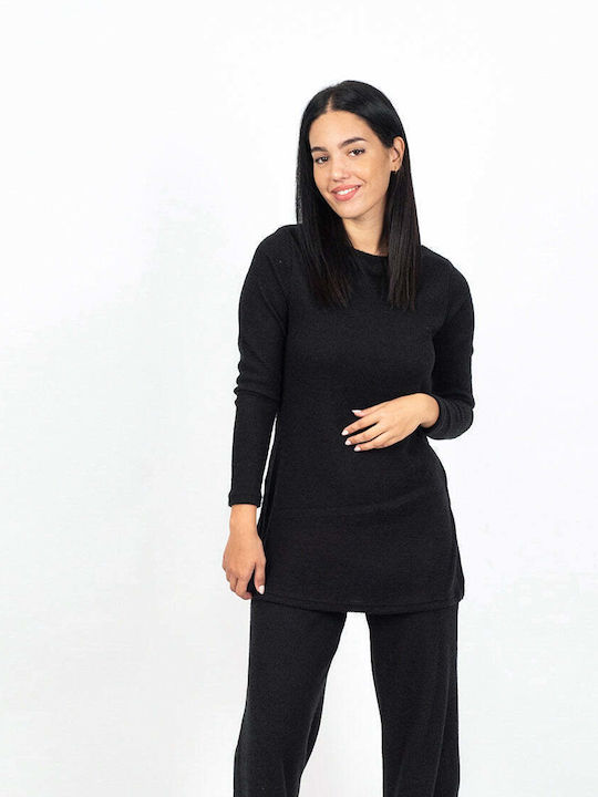 Set Pantaloni Dama-Bluză Neagră