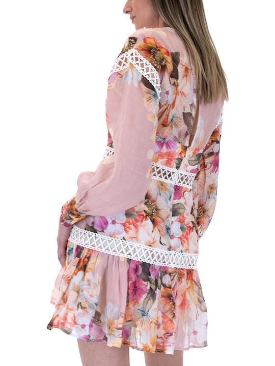 August Resortwear Rochie Mini cu Mânecă Lungă pentru Femei Bej Roz Fucsia S23a5221-culoare Unică August Resortwear Rochie Mini cu Mânecă Lungă pentru Femei Bej Roz Fucsia S23a5221-culoare Unică