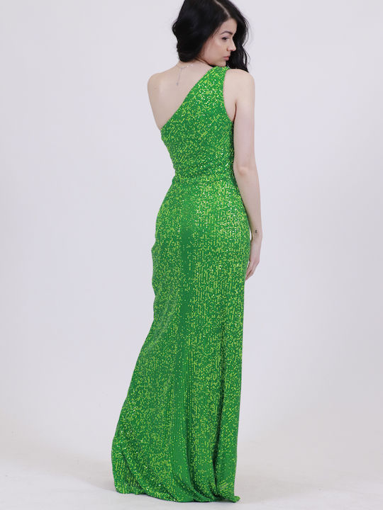 Aleya Long Dress Green 522 Πρασινο Γυναικειο Φορεμα