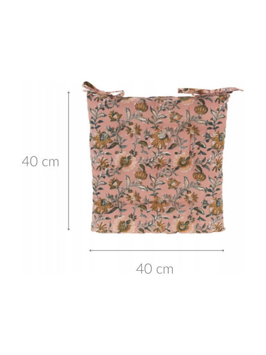 Home&Styling Collection Μαξιλάρι Καναπέ από 100% Βαμβάκι Λουλούδια 40x40εκ.