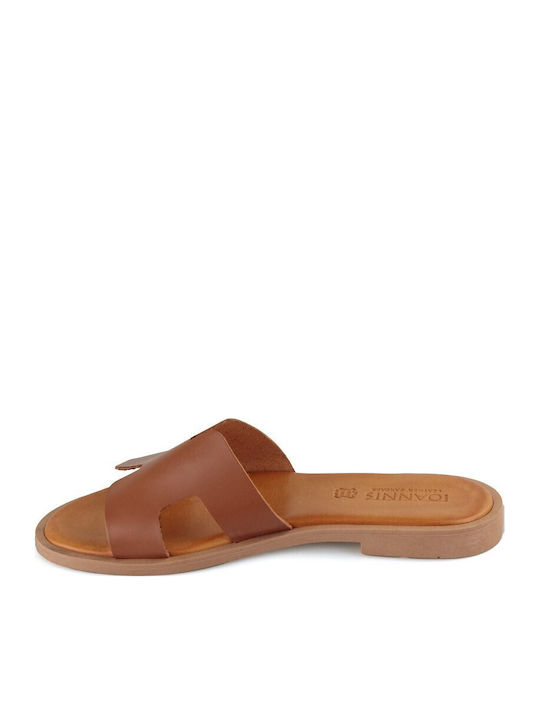 Camel Leather Handmade Flat Sandal Design