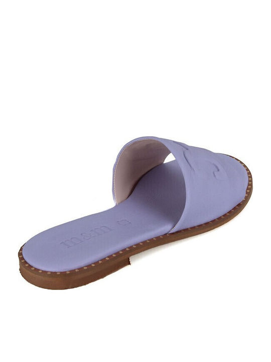 Sandale Casual Damă Mov de Piele Handmade Flat