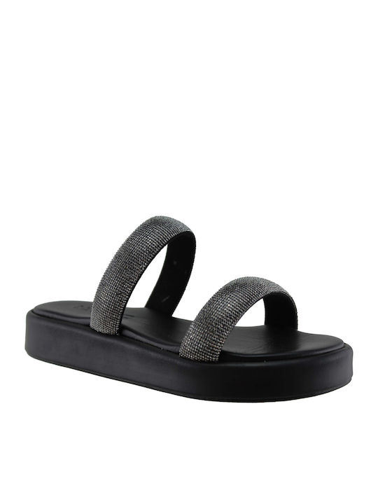Milanos Sandale Casual Damă Flatforme 1037 Negru