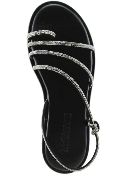 Milanos Flache Sandalen Für Damen Flat Leder 132 Schwarz