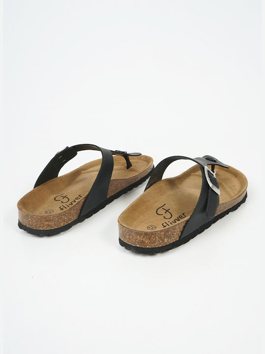 Damen Leder Sandalen Schwarz 19680