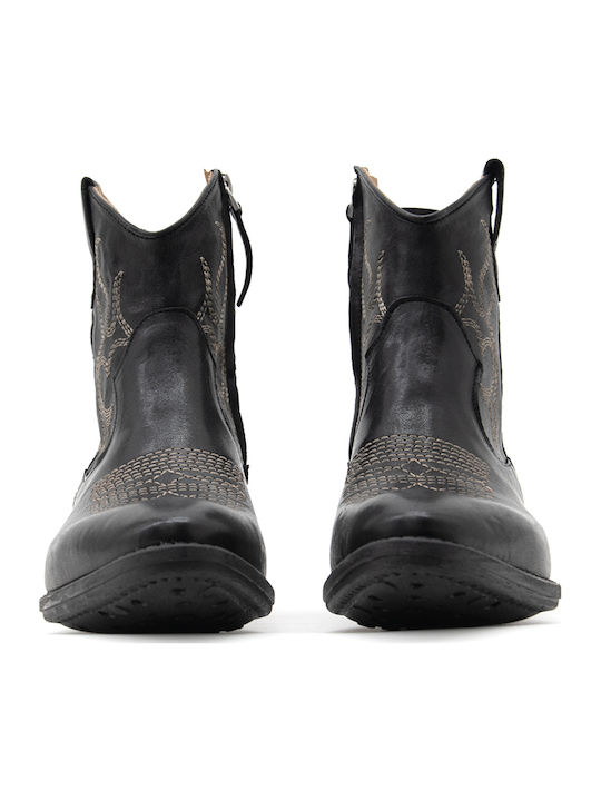 Divine Follie Leather Ankle Boots Women Divine Follie Μαυρο Μπεζ Dvn-gaia10-nero-l
