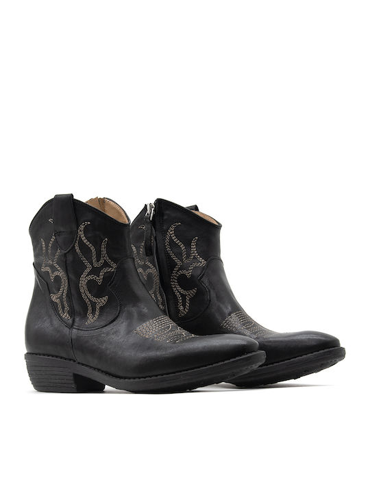 Divine Follie Leather Ankle Boots Women Divine Follie Μαυρο Μπεζ Dvn-gaia10-nero-l