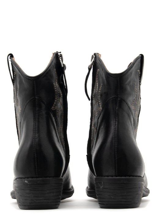Divine Follie Leather Ankle Boots Women Divine Follie Μαυρο Μπεζ Dvn-gaia10-nero-l