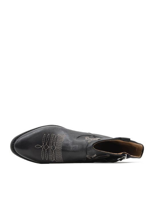 Divine Follie Leather Ankle Boots Women Divine Follie Μαυρο Μπεζ Dvn-gaia10-nero-l