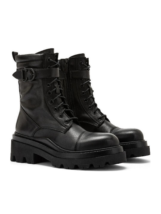 Carmens Leather Ankle Boots Black 50015/nero