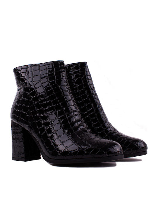 Women's Ankle Boots Croco G7642 Oem Black