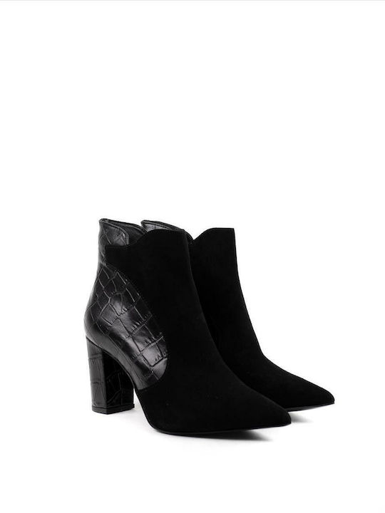Дамски Кожени Ботуши до глезена Zakro Collection S769-fw20-21 Черно