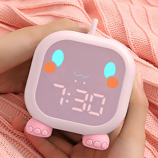 Techkidz Анимиран Будилник с Подсветка Модел Mon Petit Dino Розов