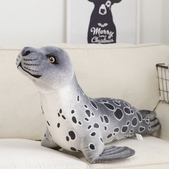 Plush Seal Cuddle Toy Gray 37cm