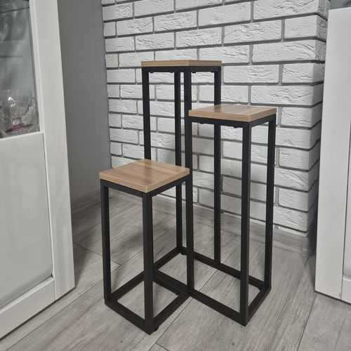 Ruhhy Metal Plant Tower Brown 67cm