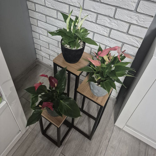Ruhhy Metal Plant Tower Brown 67cm