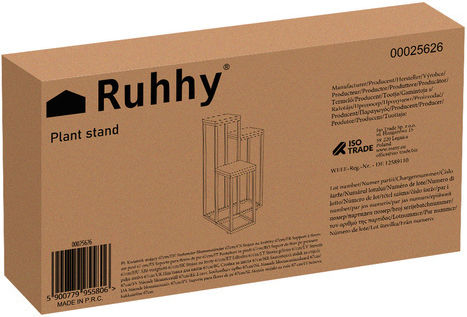 Ruhhy Metal Plant Tower Brown 67cm