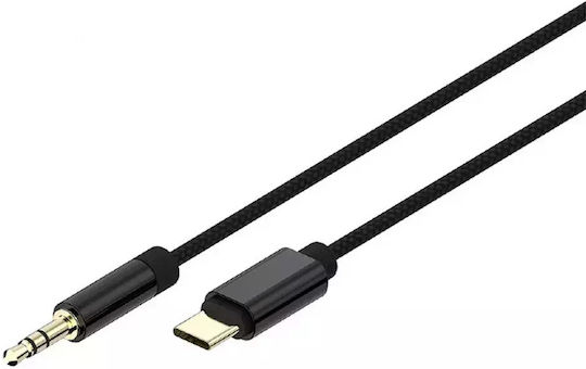 Cablexpert Braided USB 2.0 Cable USB-C male - 3.5mm Μαύρο 1.5m CCA-CM3.5M-1.5M