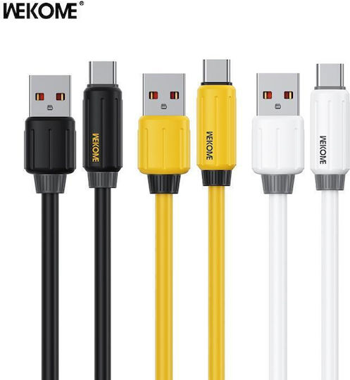 WK USB 2.0 Kabel USB Typ-C männlich - USB-A 66W PD Weiß 1m