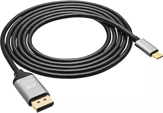 Akyga Video Cable USB-C male - DisplayPort Μαύρο 1.8m