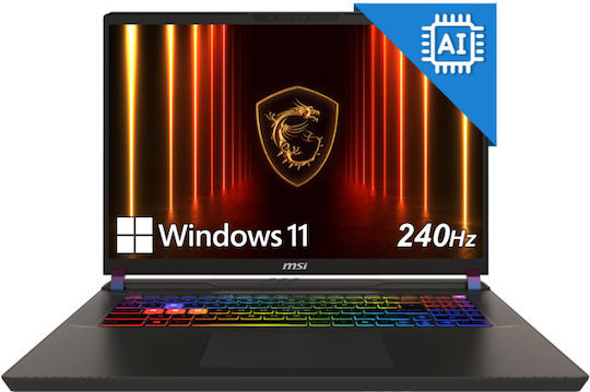 MSI Vector 17 HX AI A2XWJG 17" QHD+ 240Hz (Ultra 9-275HX/32GB/1TB SSD/GeForce RTX 5090/W11 Home) (Международна английска клавиатура)