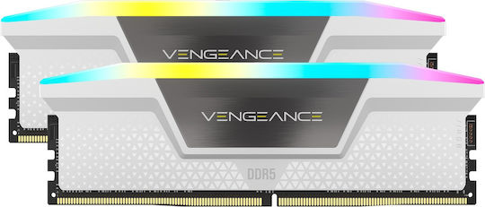 Corsair Vengeance RGB 64GB DDR5 RAM cu 2 module (2x32GB) și Viteză