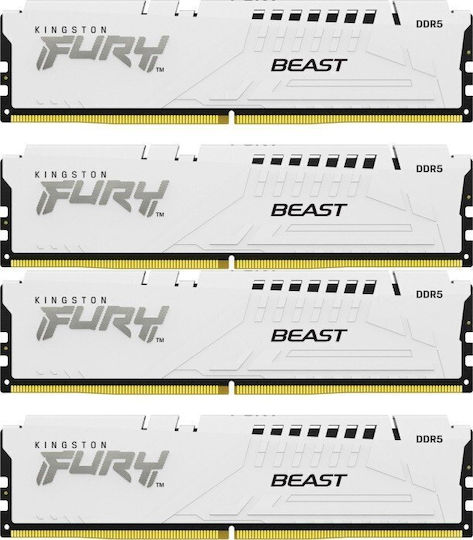 Kingston Fury Beast 128GB DDR5 RAM с 4 модула (4x32GB) и Скорост 5200 за Настолен Компютър