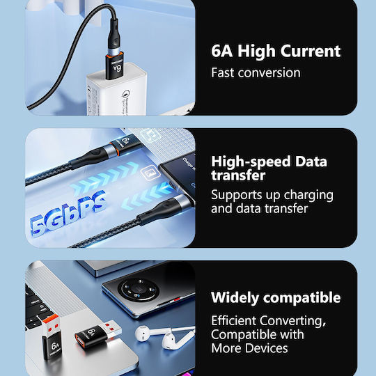 Techsuit Converter USB-C male to USB-A female 1pcs