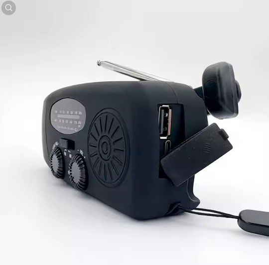 Verk Group 95p Tragbares Radio Solar mit USB Schwarz