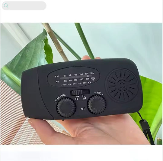 Verk Group 95p Tragbares Radio Solar mit USB Schwarz