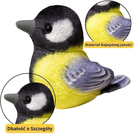 Small Blue Plush Bird Tit Finch 10cm