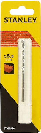 Stanley Diamantbohrer Hartmetall mit Zylindrischem Schaft für Gemäuer 55mm / 5.5mm / 85x85mm