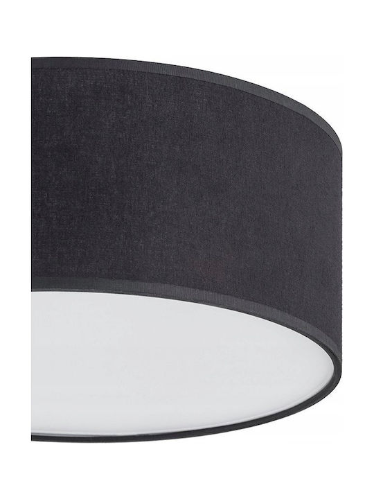 TK Lighting Πλαφονιέρα Οροφής Μαύρη με Ντουί E27