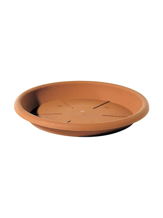 Telcom Ghiveci Plastic Teracotă cu farfurie 21x15.5cm.