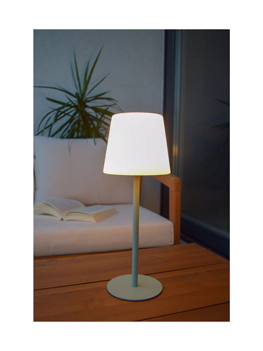 Lucide Lightning Tyon Πορτατίφ LED με Λευκό Καπέλο και Πράσινη Βάση