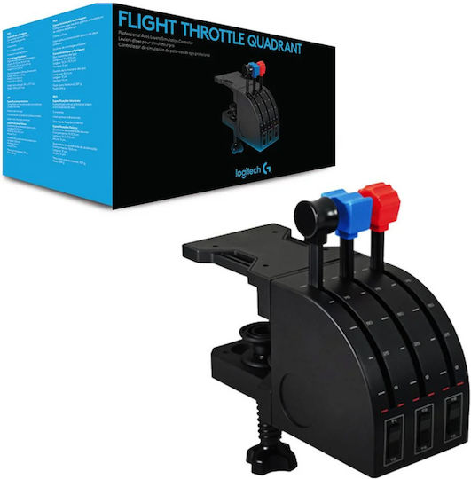 Logitech G Saitek Pro Flight Throttle Quadrant PC Joystick Wired Compatible With