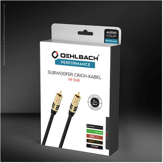 Oehlbach NF Sub Cable RCA male - RCA male 1m