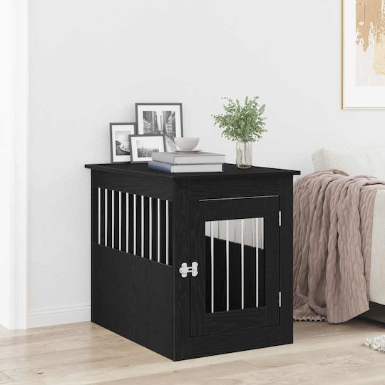 vidaXL Dog House Wooden Outdoor Black 75x55x65cm