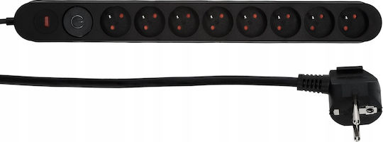 Plastrol Safety Power Strip 8 Sockets with Switch and 1.5m Cable