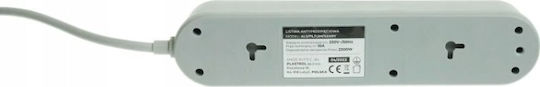 Plastrol Power Strip Safety with Switch and 3m Cable Gray