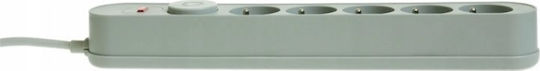 Plastrol Power Strip Safety 5 Sockets with Switch and Cable 3m Gray