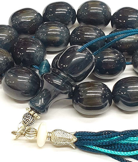 Roloi Komboloi Mastic Worry Beads Blue 31cm