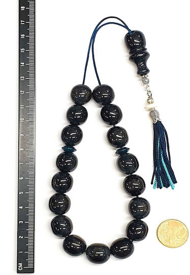 Roloi Komboloi Mastic Worry Beads Blue 31cm