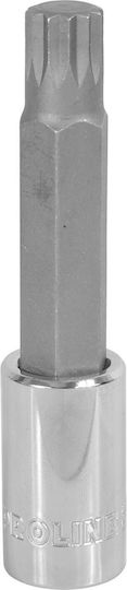 Proline Cheie tubulară cu Vârf Spline și Patrat de Prindere 1/2'' Dimensiune M6x100mm 1buc