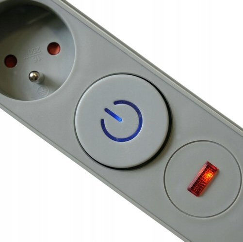 Plastrol Power Strip Safety with Switch and Cable 3m Gray